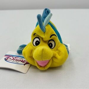 Vintage Disney Store Flounder Plush from The Little Mermaid Bean Bag